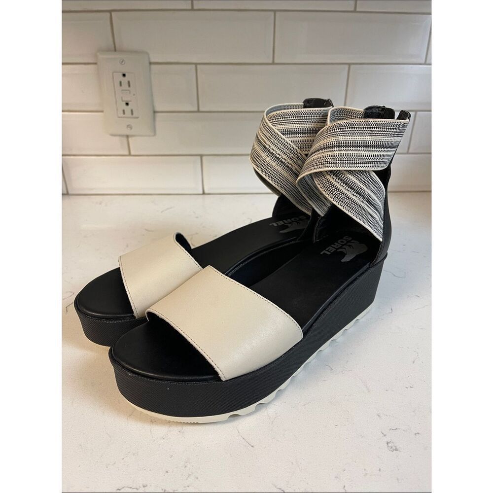 SOREL Cameron Flatform Ankle Strap Sandal - Women's Size 10